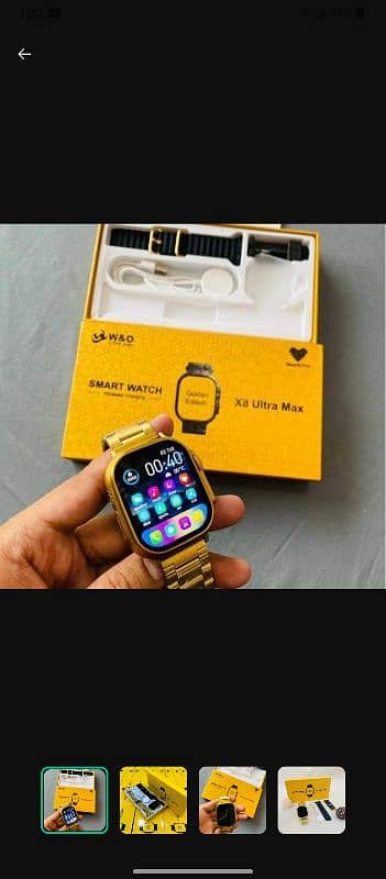 x8 ultra max smart watch golden edition 3