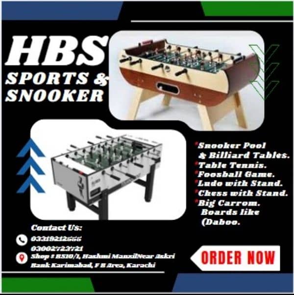 Football Game , Foosball , Pati ,Table Tennis , Ping-Pong Ludo , Chess 8