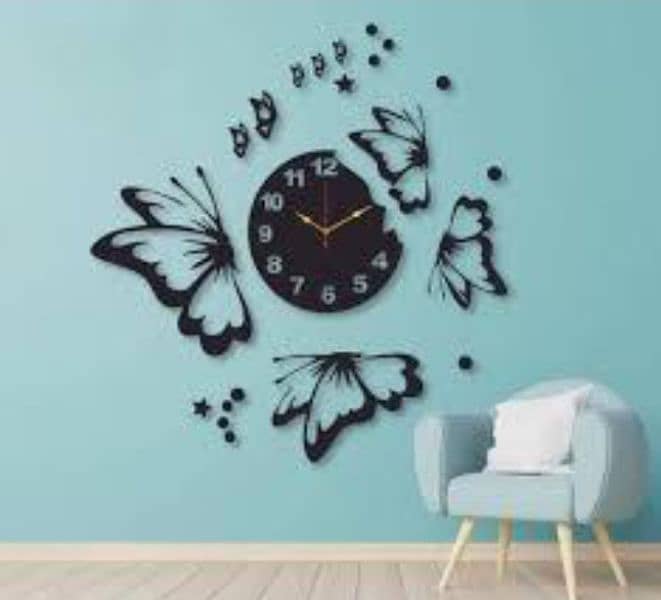 Butterfly design analogue wall clock 1