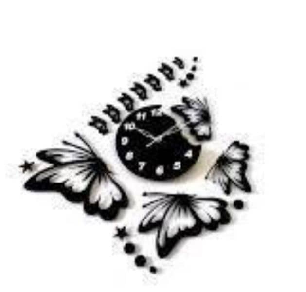 Butterfly design analogue wall clock 2