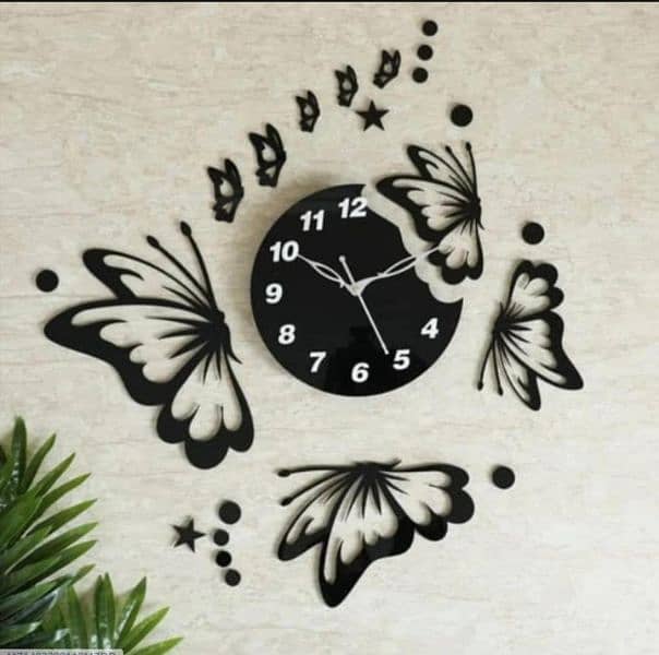 Butterfly design analogue wall clock 3