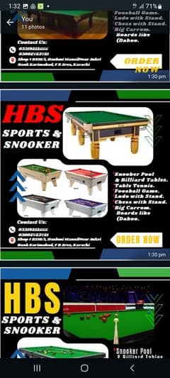 Snooker / Pool / Rasson Table / Star Table / Wiraka / American Pool