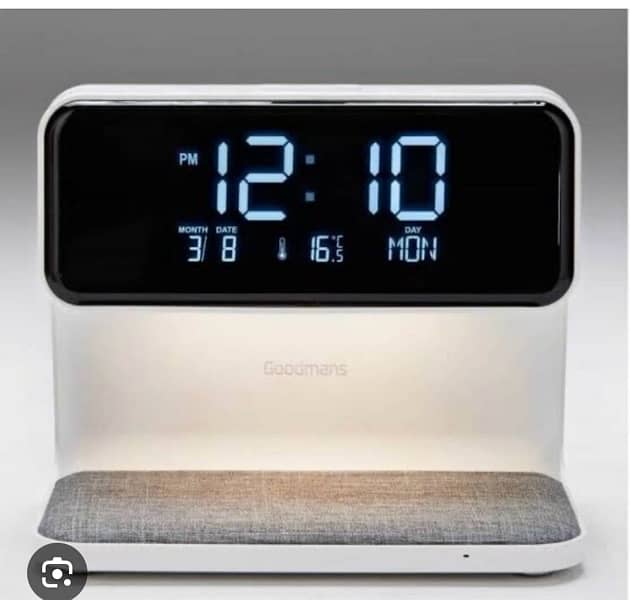 (imported) Alarm Clock Goodmans With Wireless Charging 1