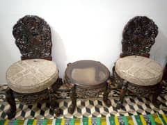 chinioti coffee chair set with table