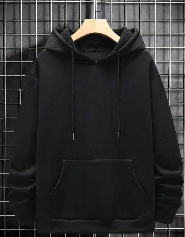 1 pc mens fleece plain hoodie 0