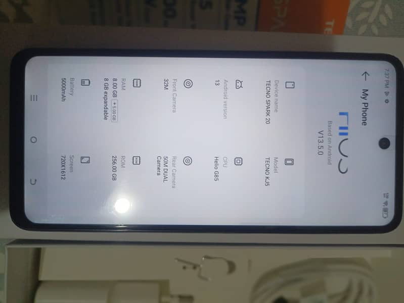 tecno spark 20 8+8=16/256 5/6 month warranty ma full box 4