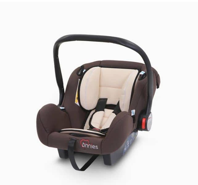 Tinnies Baby Brown Carrier & Car Seat For Comfortable Traveling 1