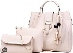 Long Shoulder Ladies Handbags Set 3 Piece