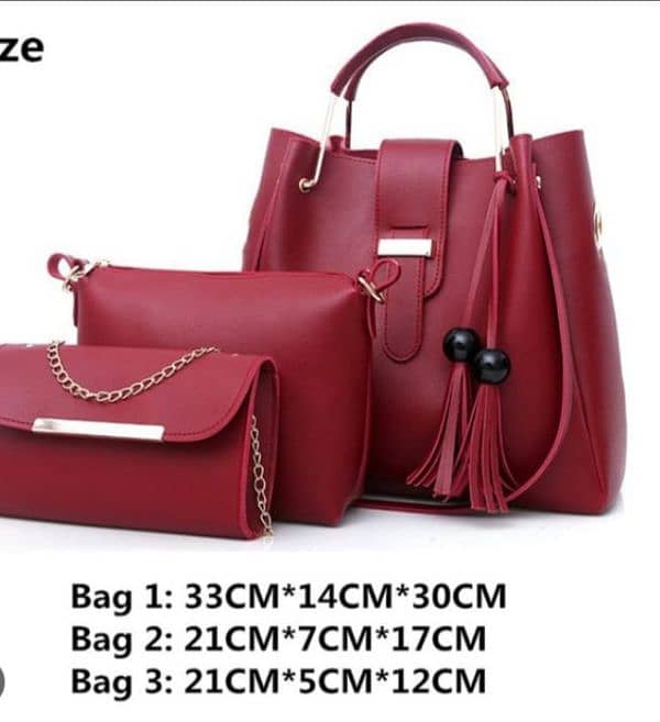 Long Shoulder Ladies Handbags Set 3 Piece 7