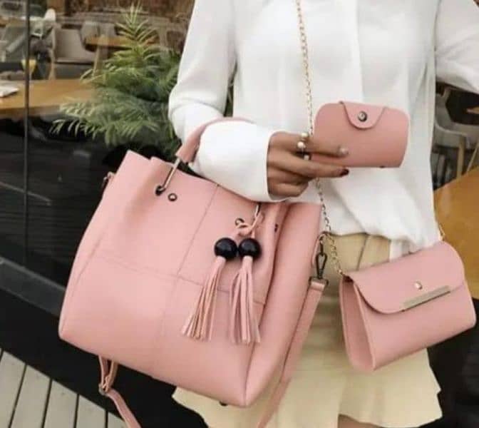 Long Shoulder Ladies Handbags Set 3 Piece 9