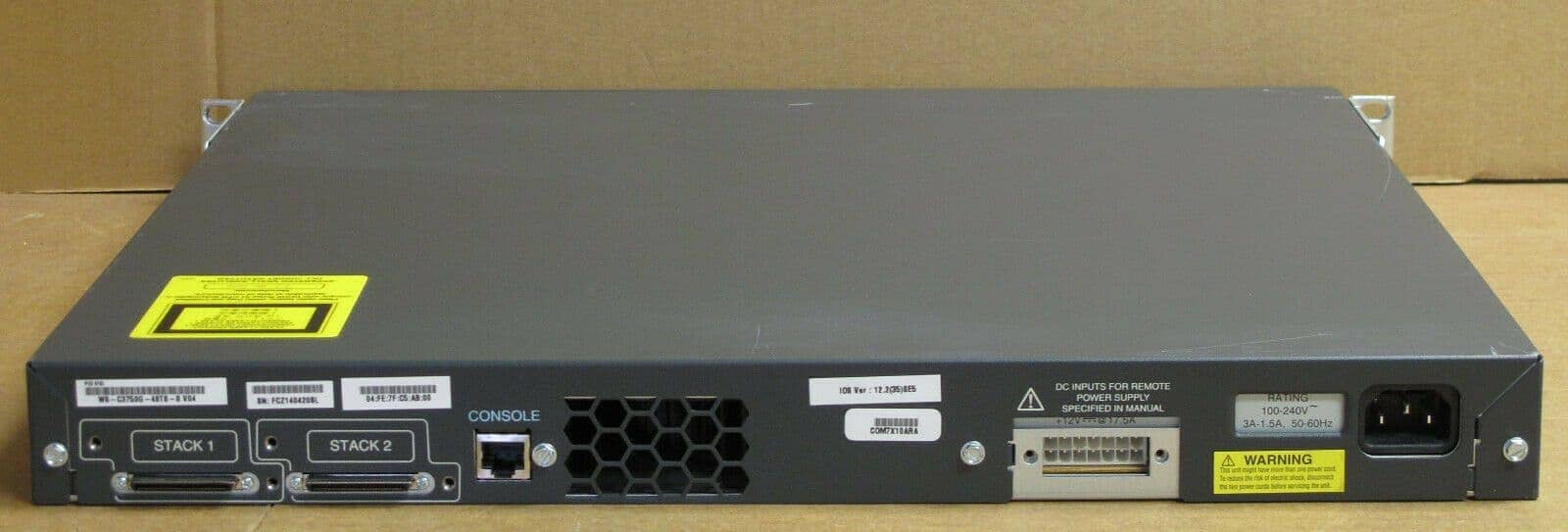 Cisco WS-C3750G-48TS-S 48-Port 4x SFP Managed L3 Gigabit 1