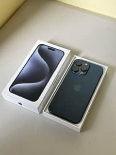 iPhone 15 pro max blue titanium