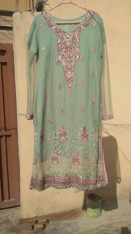 Party Dress Shalwar Kameez with double duphatta 2