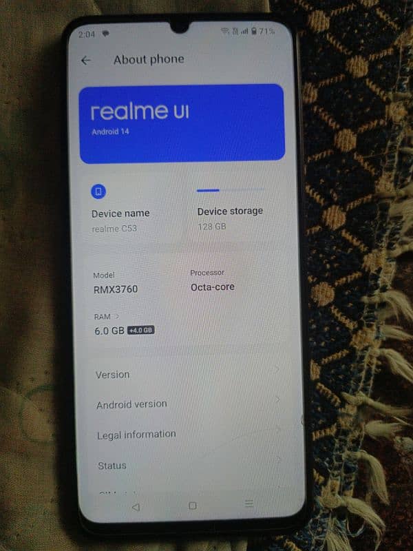 Realme phone C53 6+6/128 9