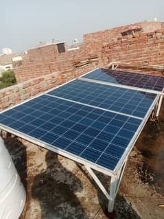 3 solar plates 270wat  angle ka banaa Hua stand70 hamper controller