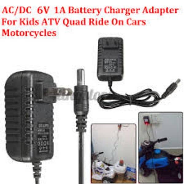 AC Adapter 6V 1A Battery Charger For Kid Ride On Car 0