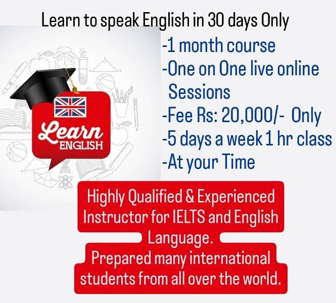 Learn to Speak English in 1 month from International Tutor for 20,000 1