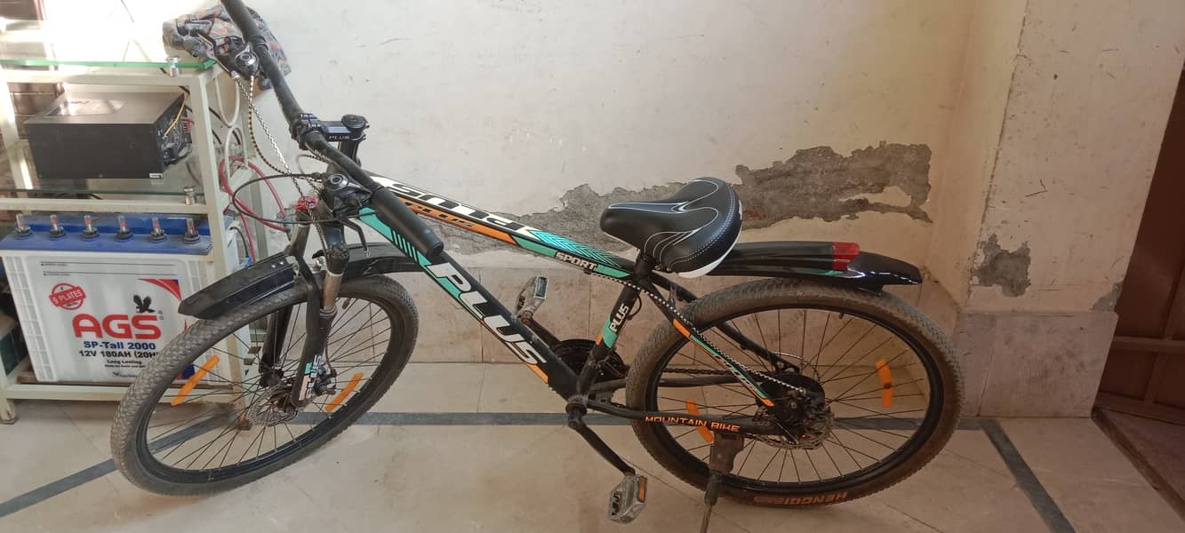 Power Plus Mountain Bike With 10 Gears. 0