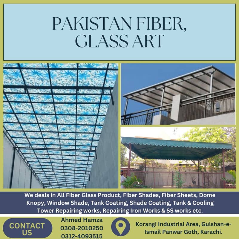 Fiber shades/fiberglass sheets/fiberglass window/fiber steel work 0