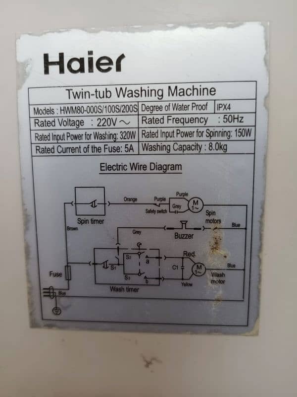 Haier 8kg Washing machine 1