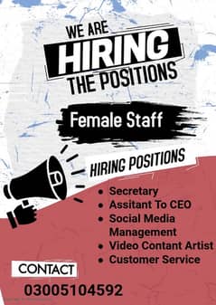 Female assistant | social media handler | video content creator urgent