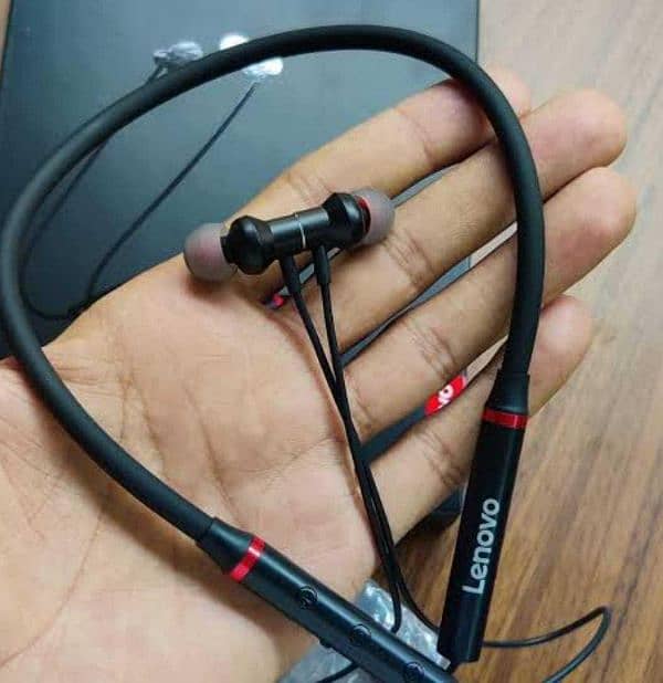 Black super bass wireless earphone neckband 0