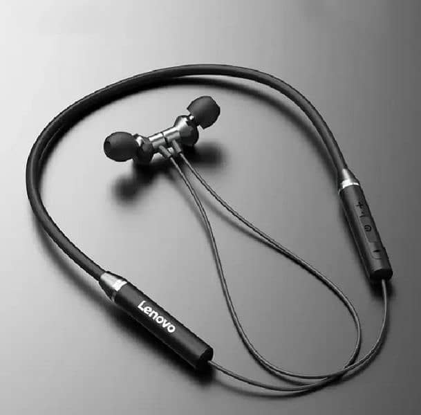 Black super bass wireless earphone neckband 3