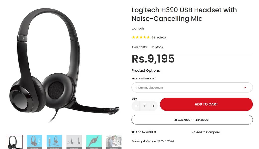 Logitech H390 Headphones with Noise Cancellation 3