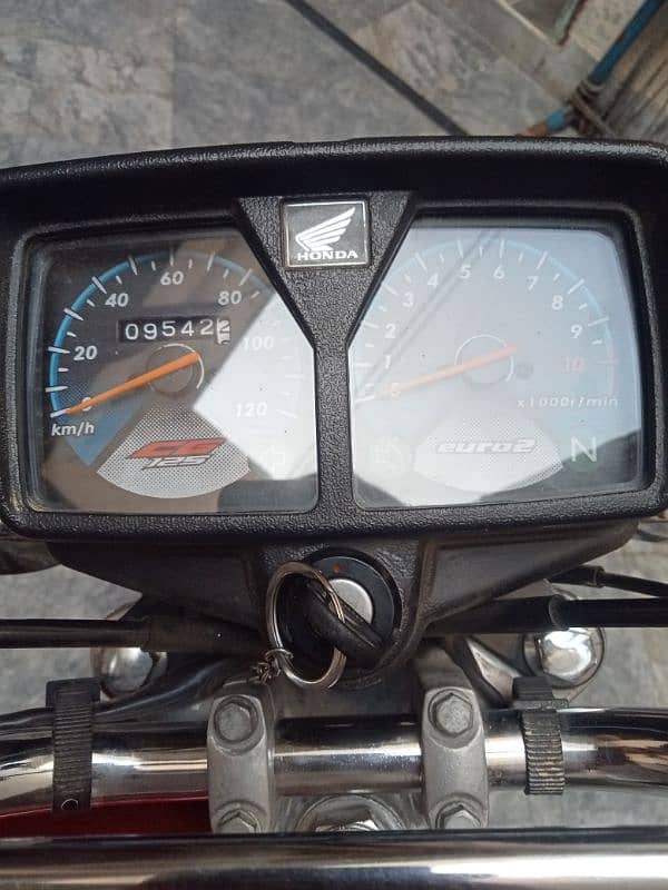 Honda bike meter reading in 9500 km running 2