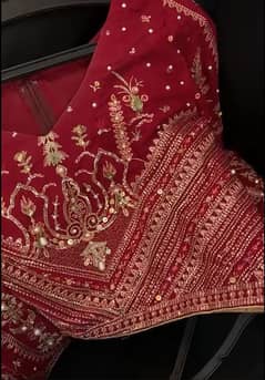 Branded MNR Zarlish bridal set, lehenga with cancan