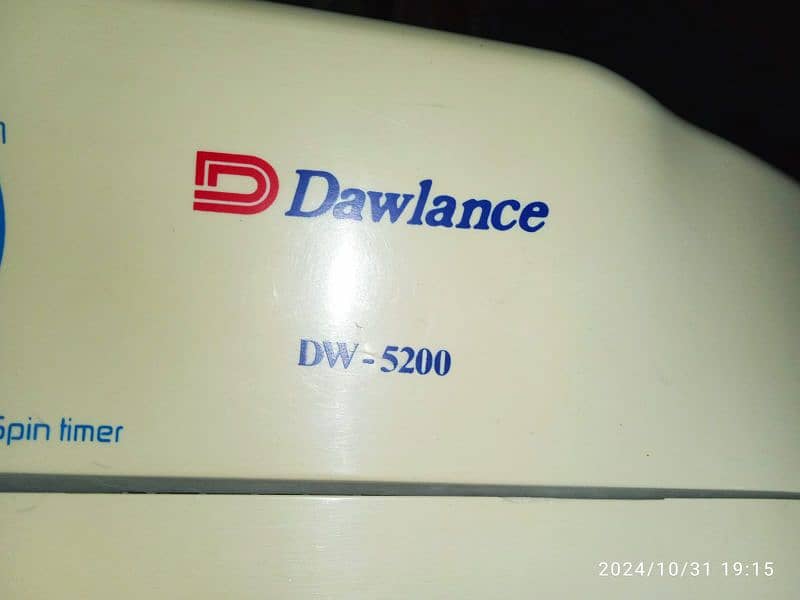 Dawlance washing machine twin tub model number DW 5200 1