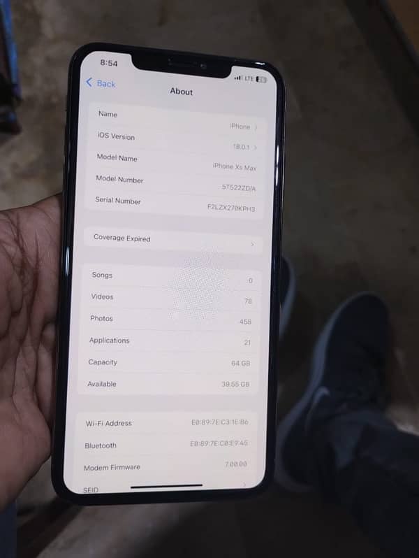 iphone xs max dual pta aproved 8