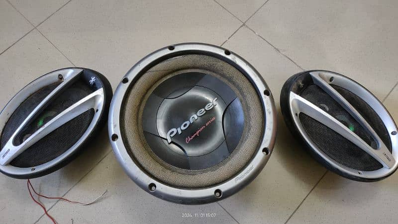 Pioneer and Sony sound system woofer 0