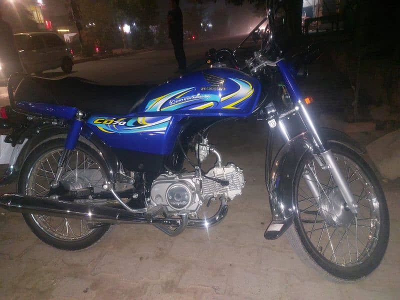 Honda Cd 70 Blue Colour 0