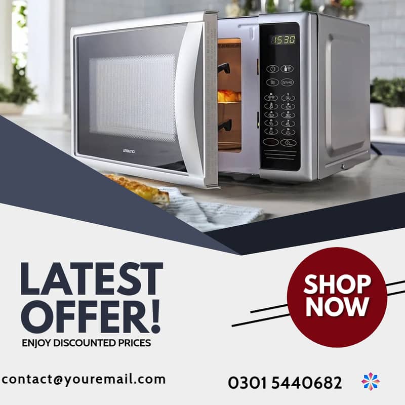 Microwave oven medium size with grill 0