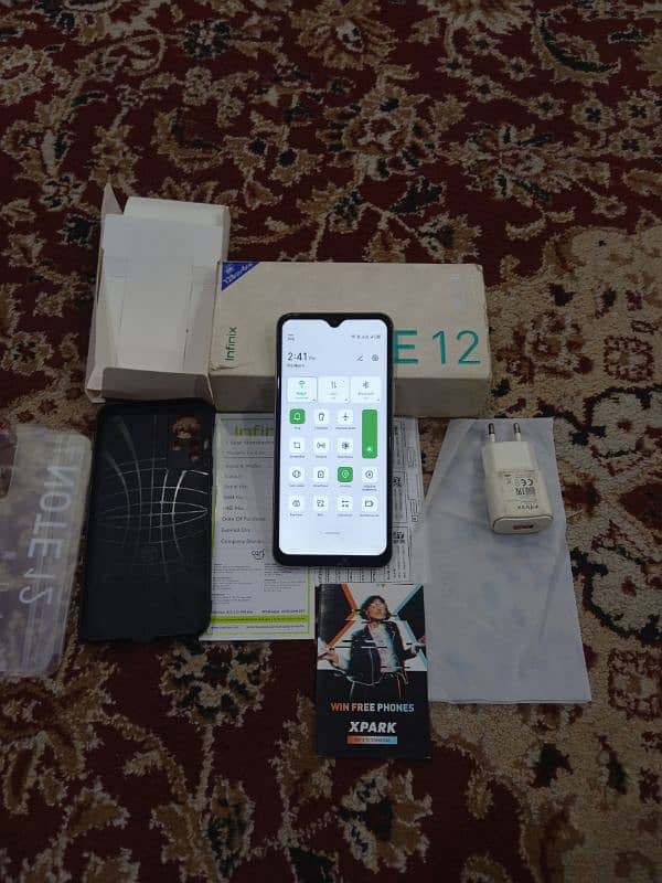 infinix Note 12 (6 128) with box original charger no exchange 1