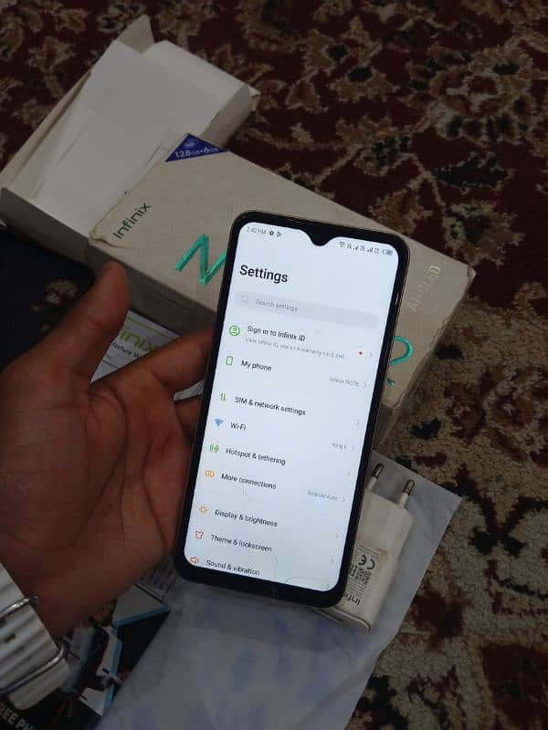 infinix Note 12 (6 128) with box original charger no exchange 7