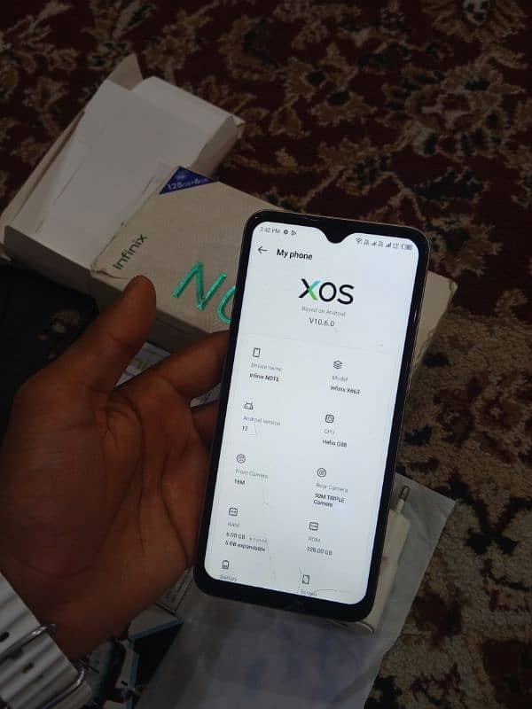 infinix Note 12 (6 128) with box original charger no exchange 8