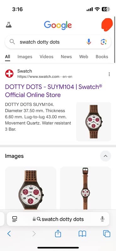 SWATCH dotty_dots suym104 chronograph watch 5