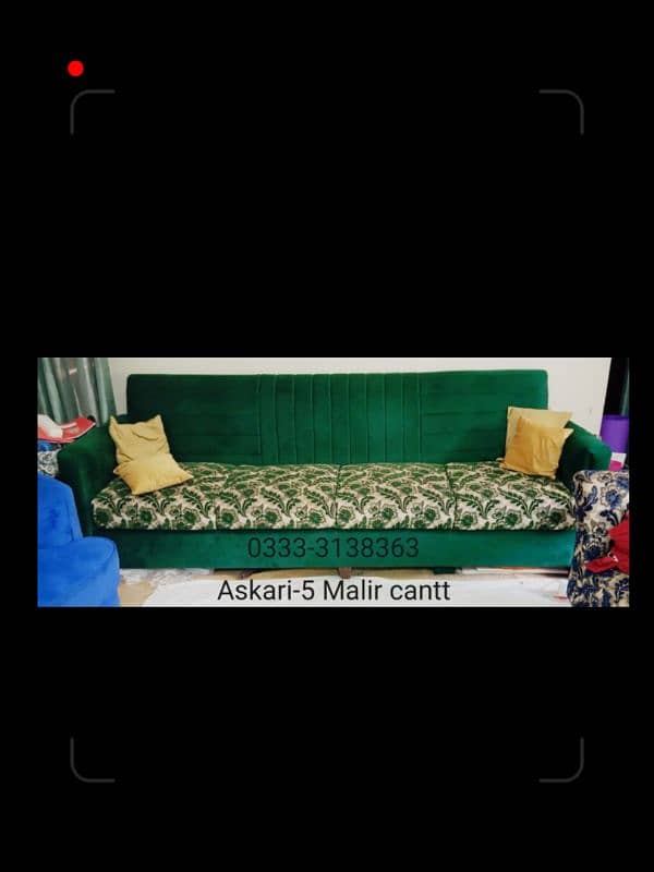 Green 4 Seater Sofa 0