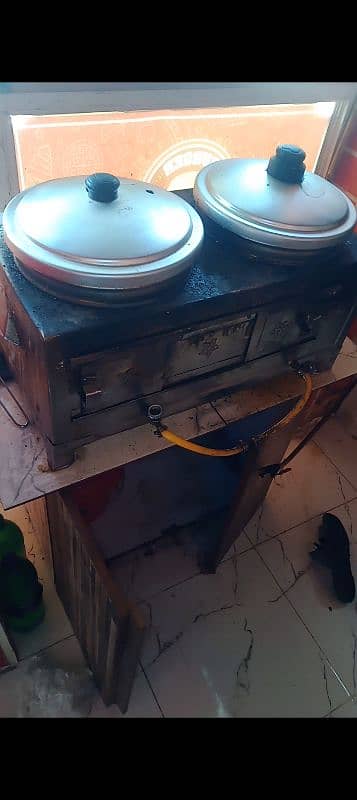 Fryer ,Stove, Fibre gas cylinder 12 kg, Tawa, Channa, Aloo Cutter 2