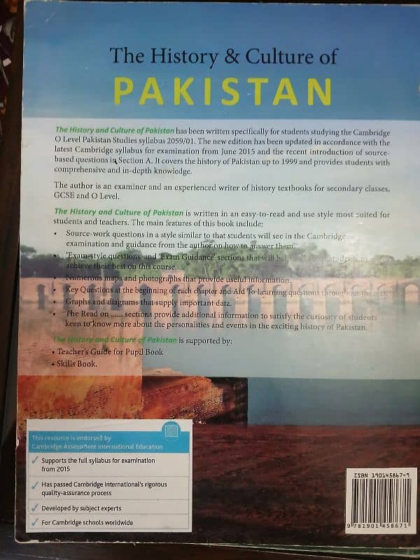 THE HISTORY & CULTURE OF PAKISTAN PAKISTAN STUDIES HISTORY BOOK OLEVEL 1