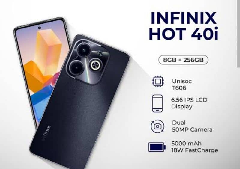 Infinix hot 40i 8+256 4 months Used only 1