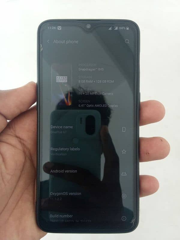 OnePlus 6T 8/128 pta 2 sim 845 snapdragon front finger original pannel 3