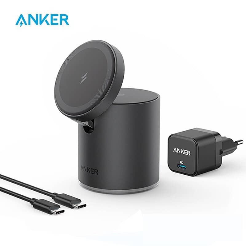 Anker Magnetic Wireless Charger, 623 MagGo 2-in-1 Charging Station wi 4