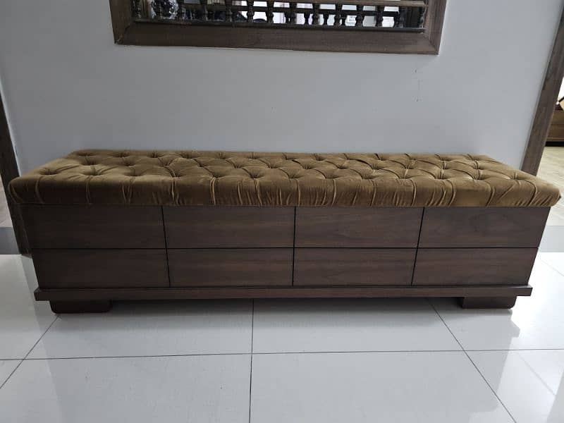 complete bed set in wood with diamond supreme 8inches mattress 5