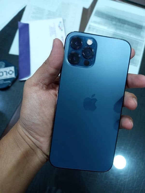 Apple iphone 12 pro 256gb PTA approved BLUE 3