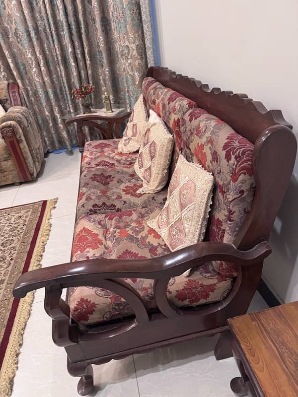 5 seater wooden sofa set for sale 2