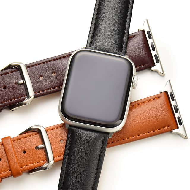 Leather straps for apple Watch BISONSTRAP Alligator embossed leather 2