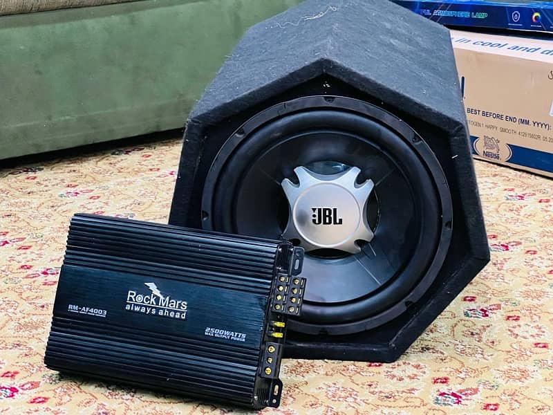 Woofer JBL + 4 Channel Amplifier (New) 0